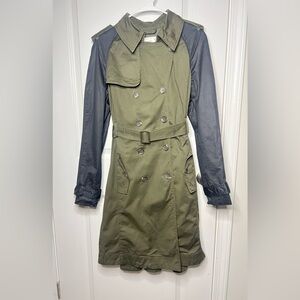 Altuzarra for Target Olive/Black Women’s Trench Coat Sz Medium